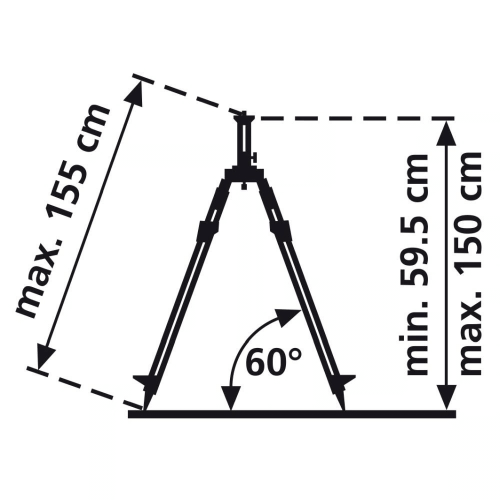 LaserLiner FixPod 155cm Ανυψωτικός Τρίποδας με Λαβή