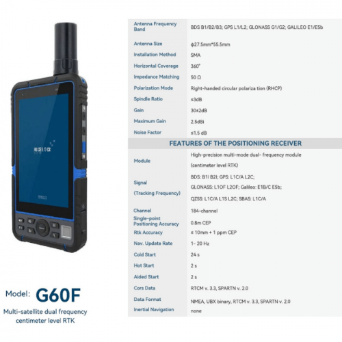 All-In-One RTK GNSS δέκτης G60F