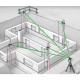 Laserliner Cubus G 210 S Set 150cm | Περιστροφικό Πράσινο Laser με Δέκτη και Τρίποδο