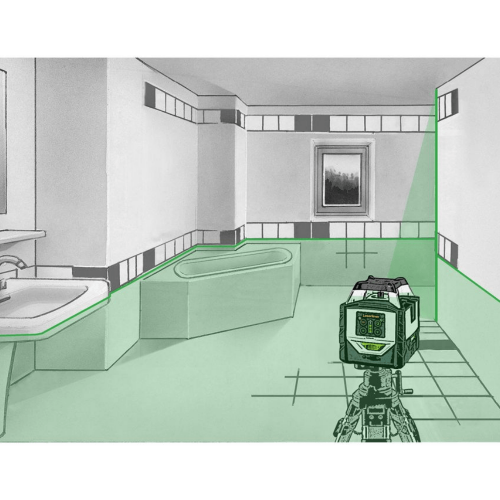 Laserliner Duraplane Plus G360 Set 175 cm | Υβριδικό Πράσινο Laser 360° με Δέκτη και Τρίποδο