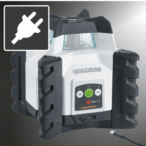 Laserliner Quadrum Compact G 210S Set 165cm | Περιστροφικό Πράσινο Laser με Δέκτη και Τρίποδο